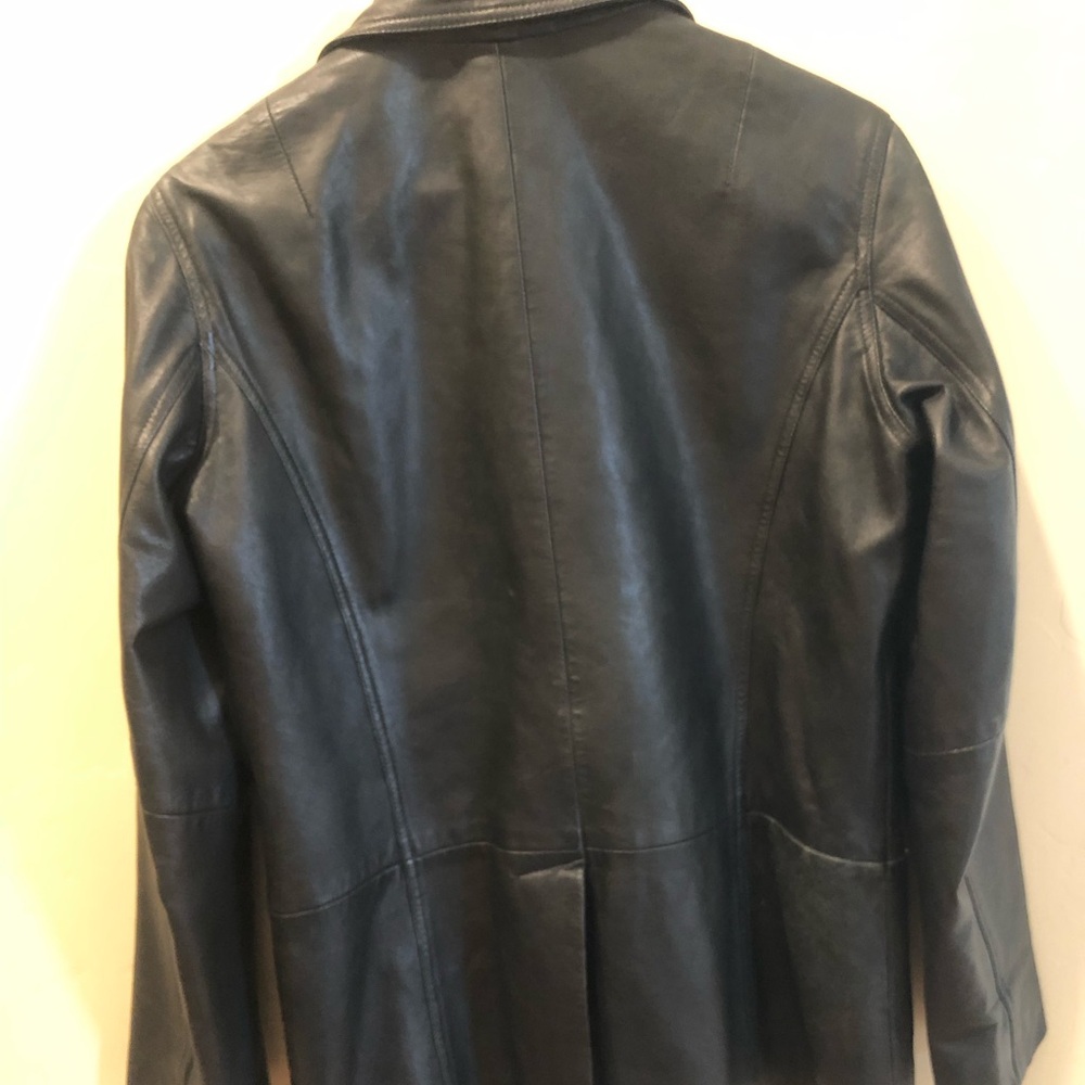 GAP Women's Vintage Black Leather Jacket - Picture 7 of 7